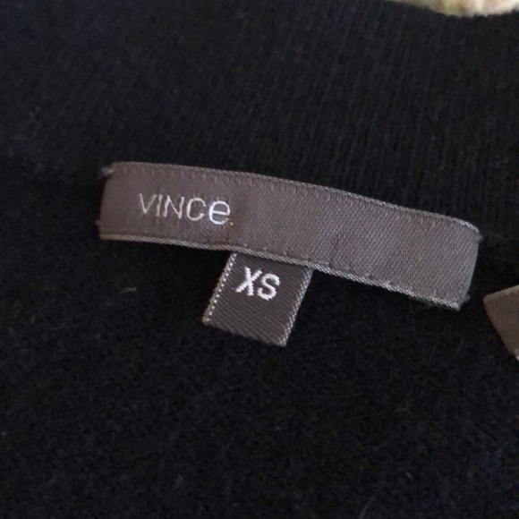 VINCE NAVY CASHMERE VEST WITH DROP SHOULDER - Picture 5 of 7